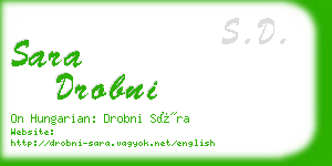 sara drobni business card